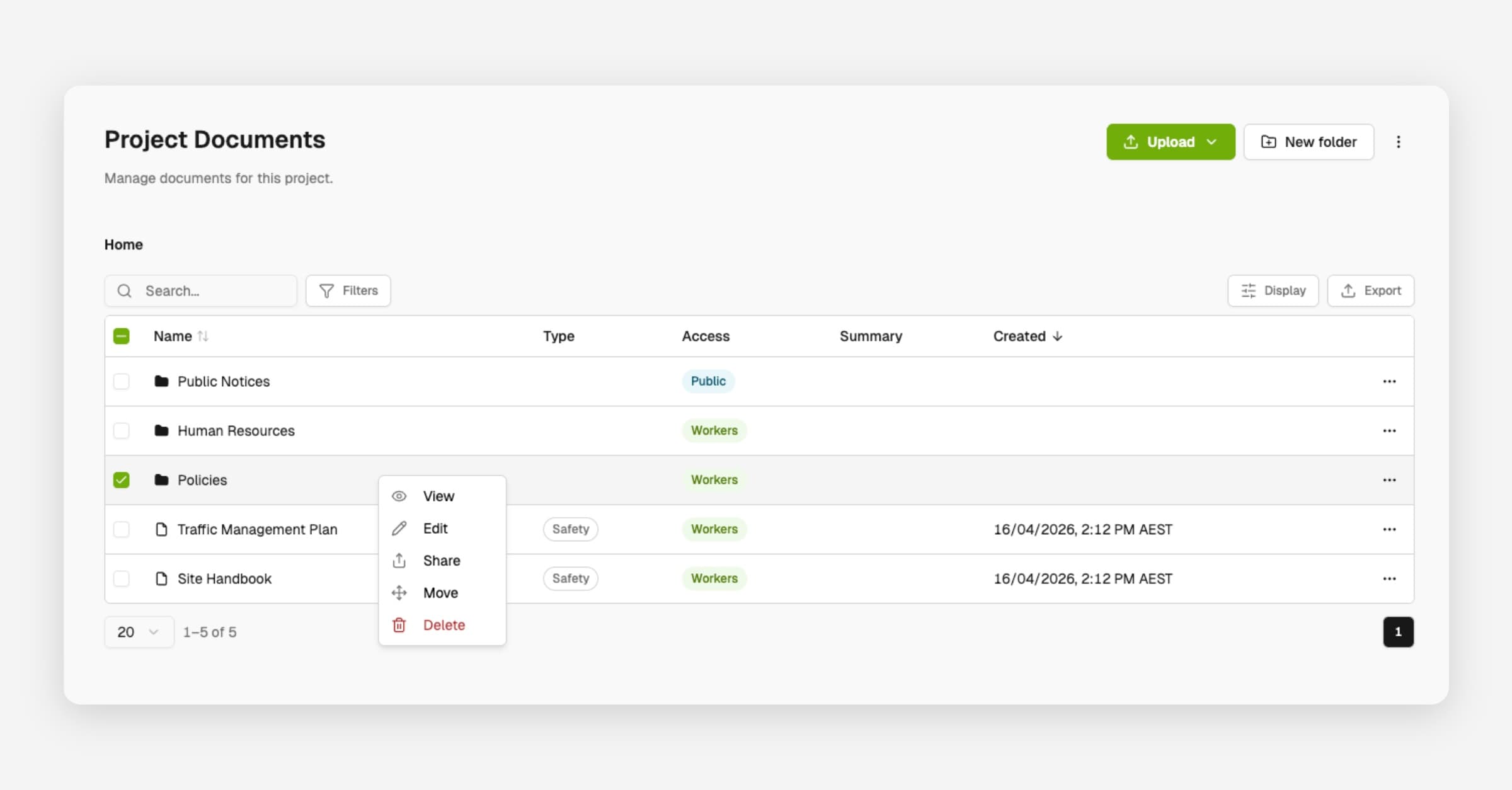 Document share links, folder imports, and more